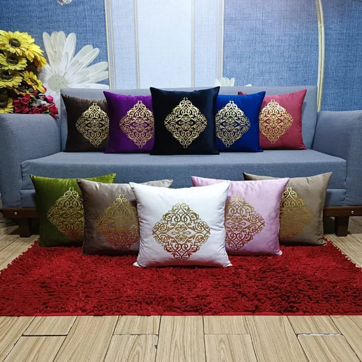 Soft Velvet Diamond Cushion Cover – 16x16 Inch