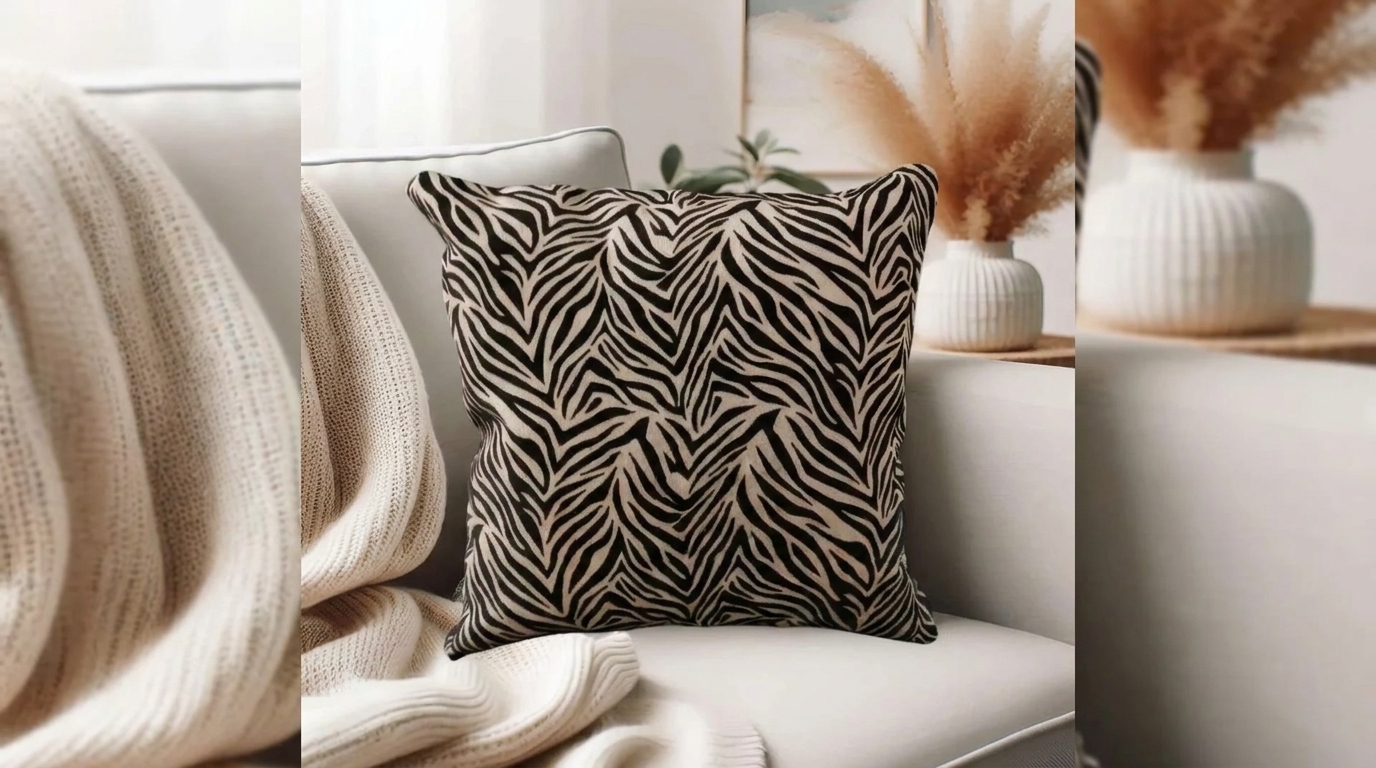 Premium Jacquard Cushion Cover 15x15 Inch – Elegant Decorative Sofa Cushion Cover alternate