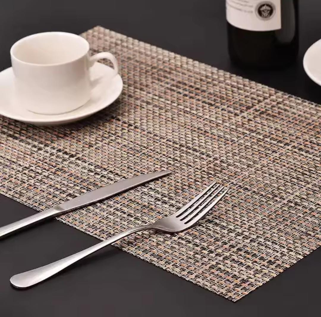 Check Pattern PVC Placemats Set Multiple