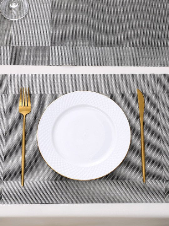 Grey PVC Placemats with Table Runner
